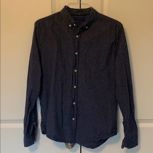 Blue casual button down